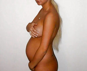 Schwangere Blondine ohne Gummi ficken